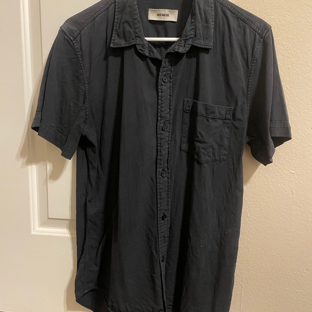 Buck Mason Black Casual Button Down Shirt Lightweight